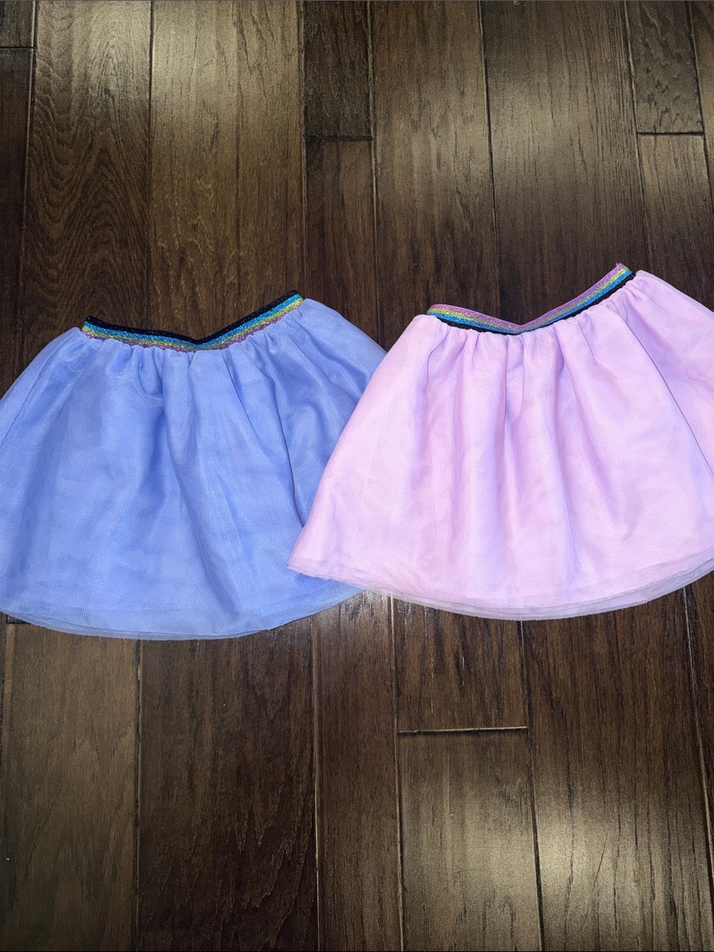 Old navy Girls' Tulle Skirt - Blue and lavender with Rainbow Waistband size 4t